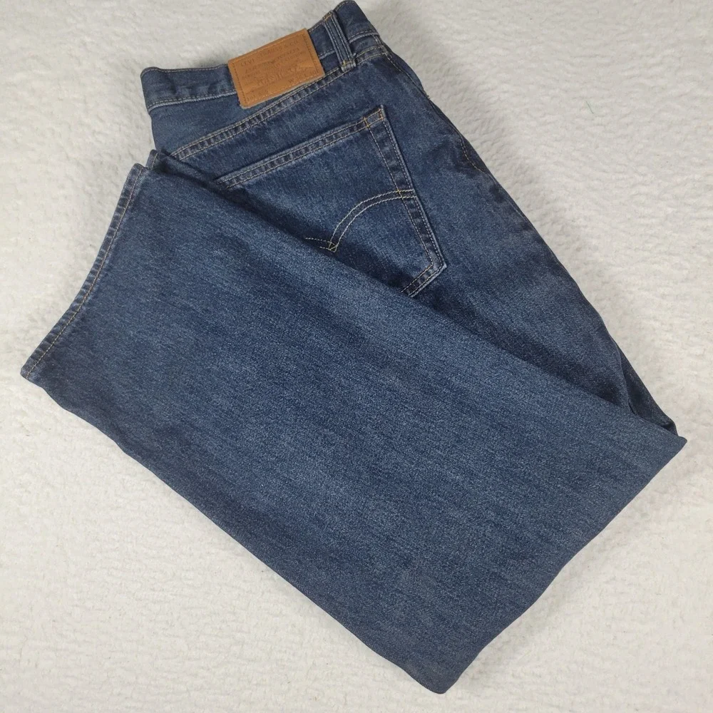 Levi's 541 Athletic Taper Men Size 36x30 Dark Wash Blue Premium Denim Jeans
